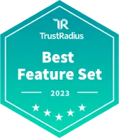 TrustRadius 2023 Best Feature Set badge