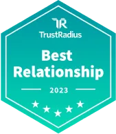 TrustRadius 2023 Best Relationship badge