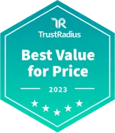 TrustRadius 2023 Best Value for Price badge