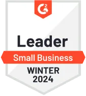 G2 Winter 2024 Small Business Leader badge