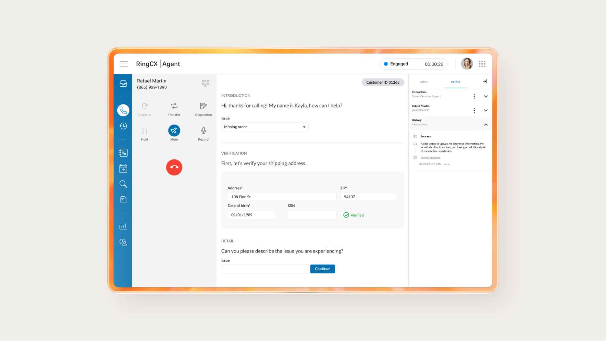 RingCX can help agents maintain consistent tone of voice across channels