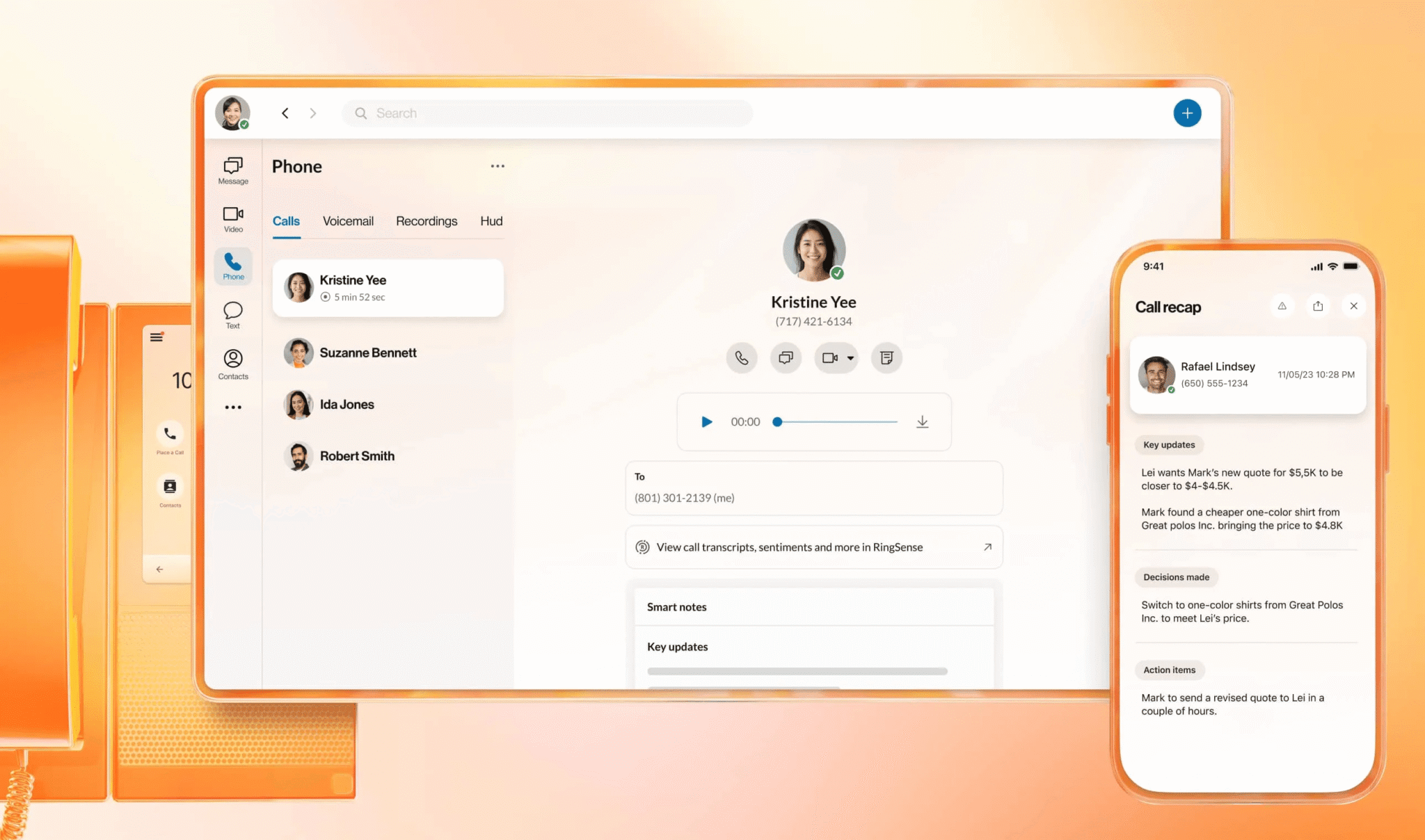 RingEX combines voice, text, messaging, and fax.