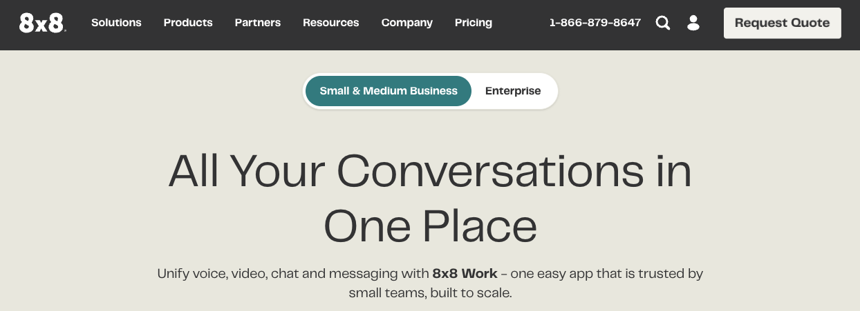 8x8 offers competitive pricing for its unified communications platform.