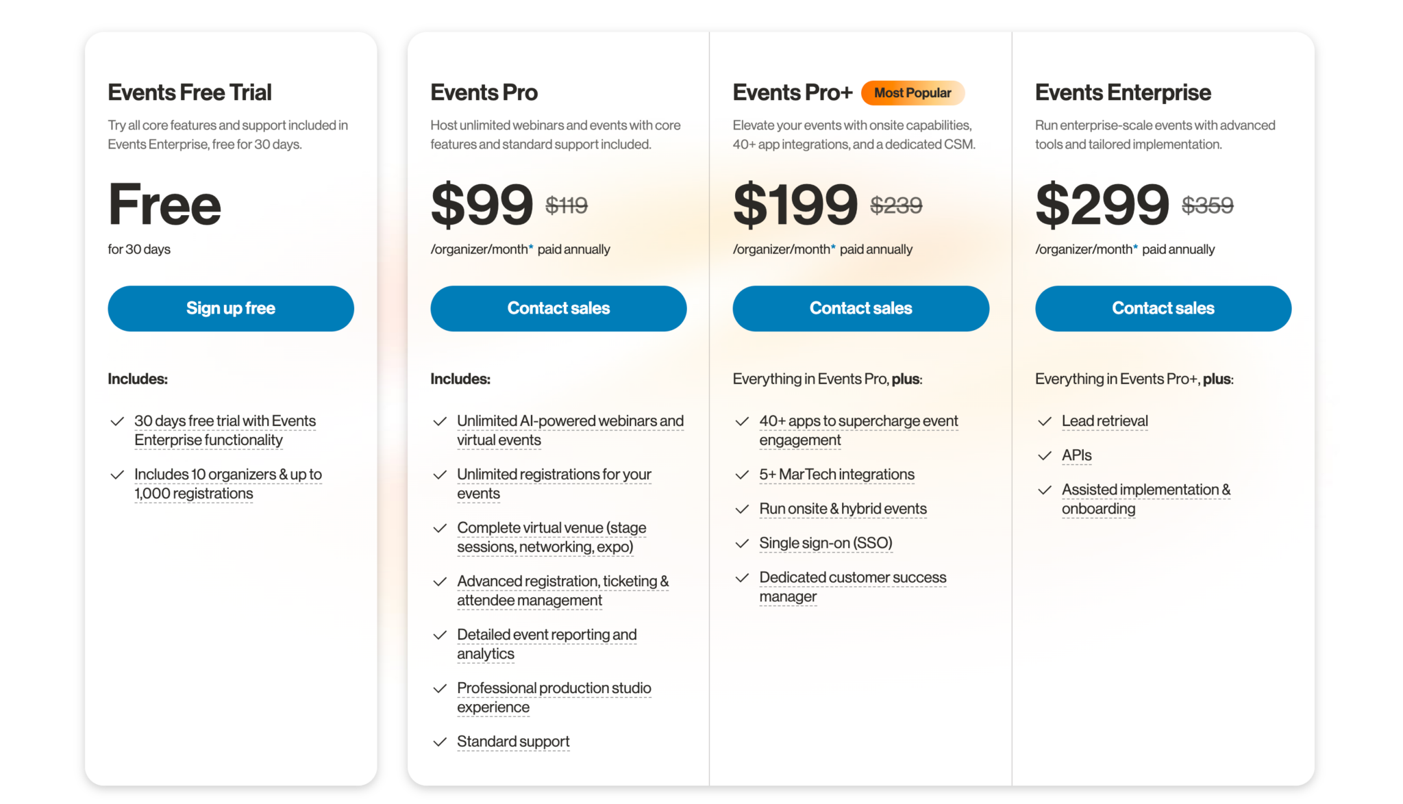 RingCentral Events pricing update