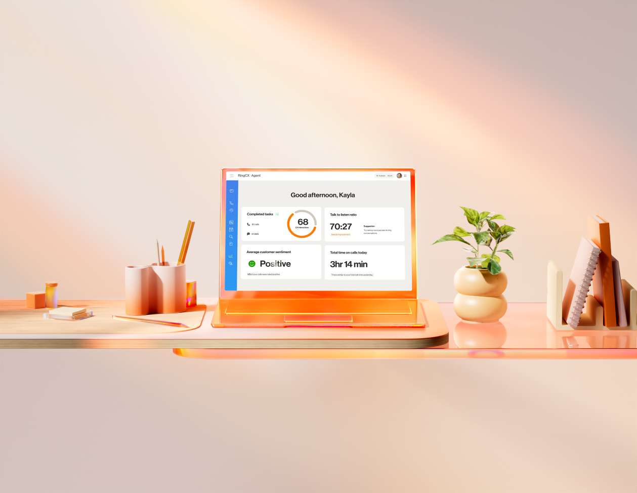 RingCentral laptop AI Assist AI Receptionist
