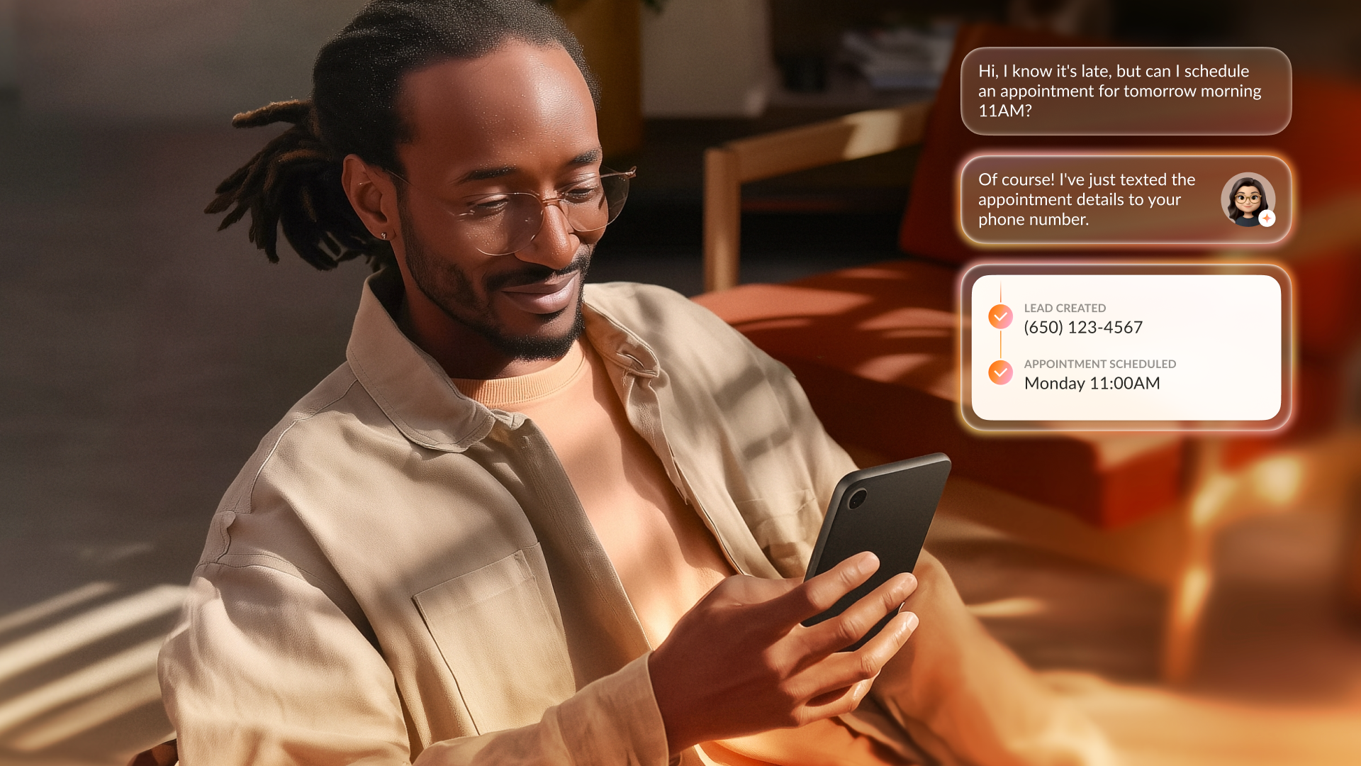 Voice ai agent helping a caller reschedule an appointment