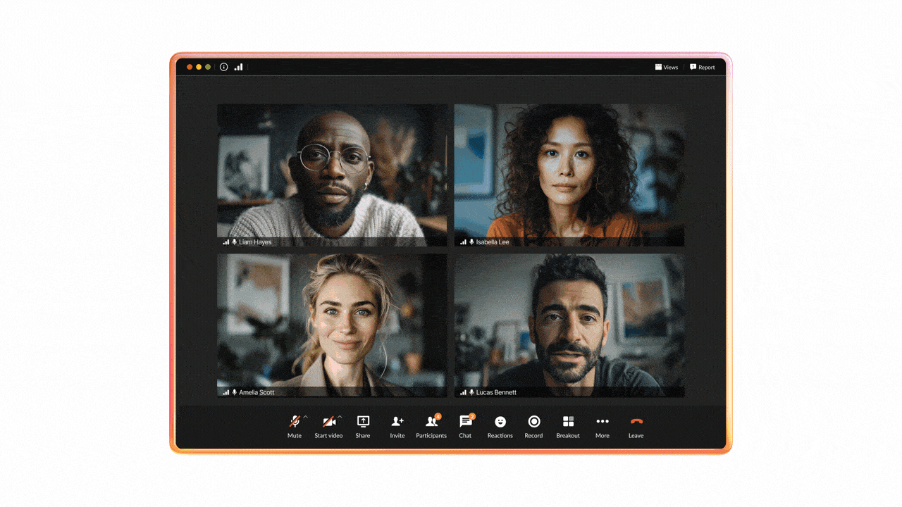 RingCentral Video in-meeting chat and animated emoji reactions