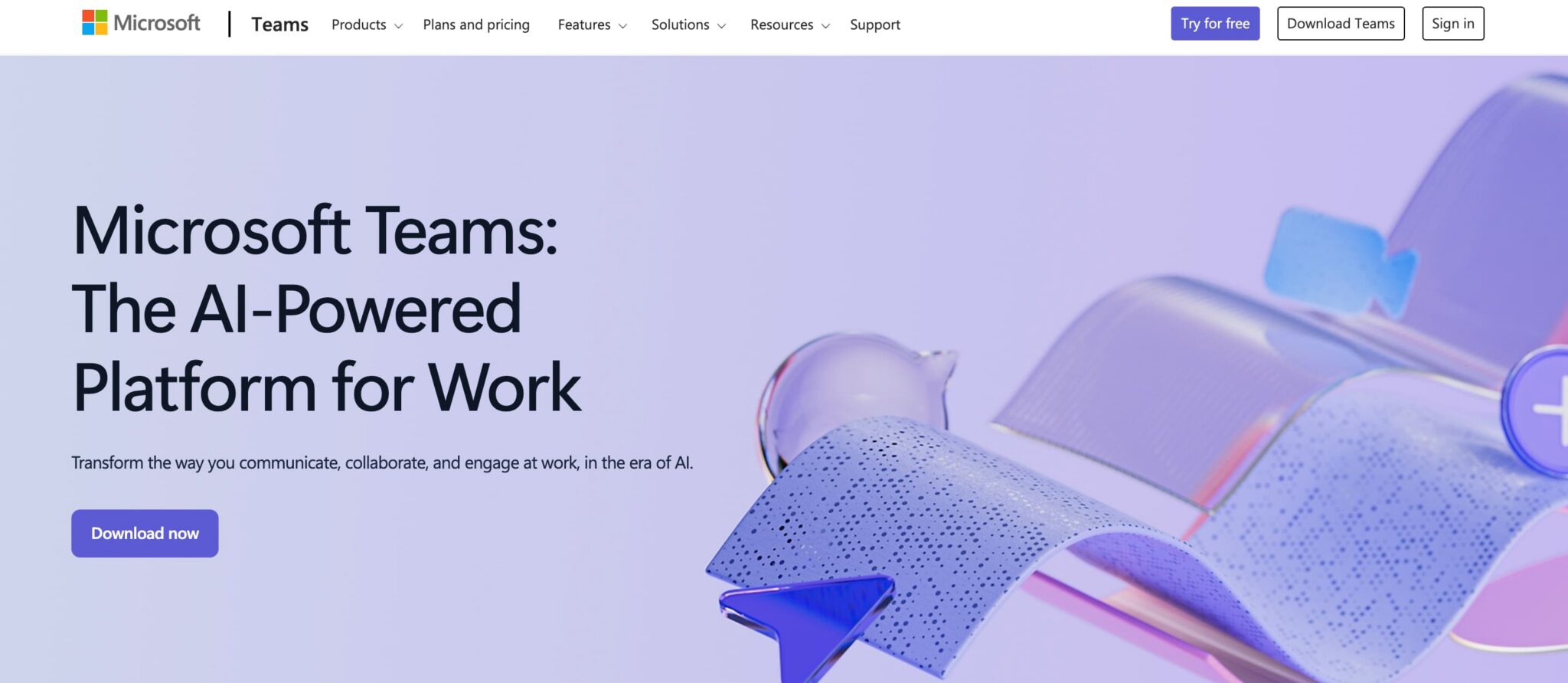 Microsoft Teams offers group messaging, video calls, and other critical features for enterprise teams