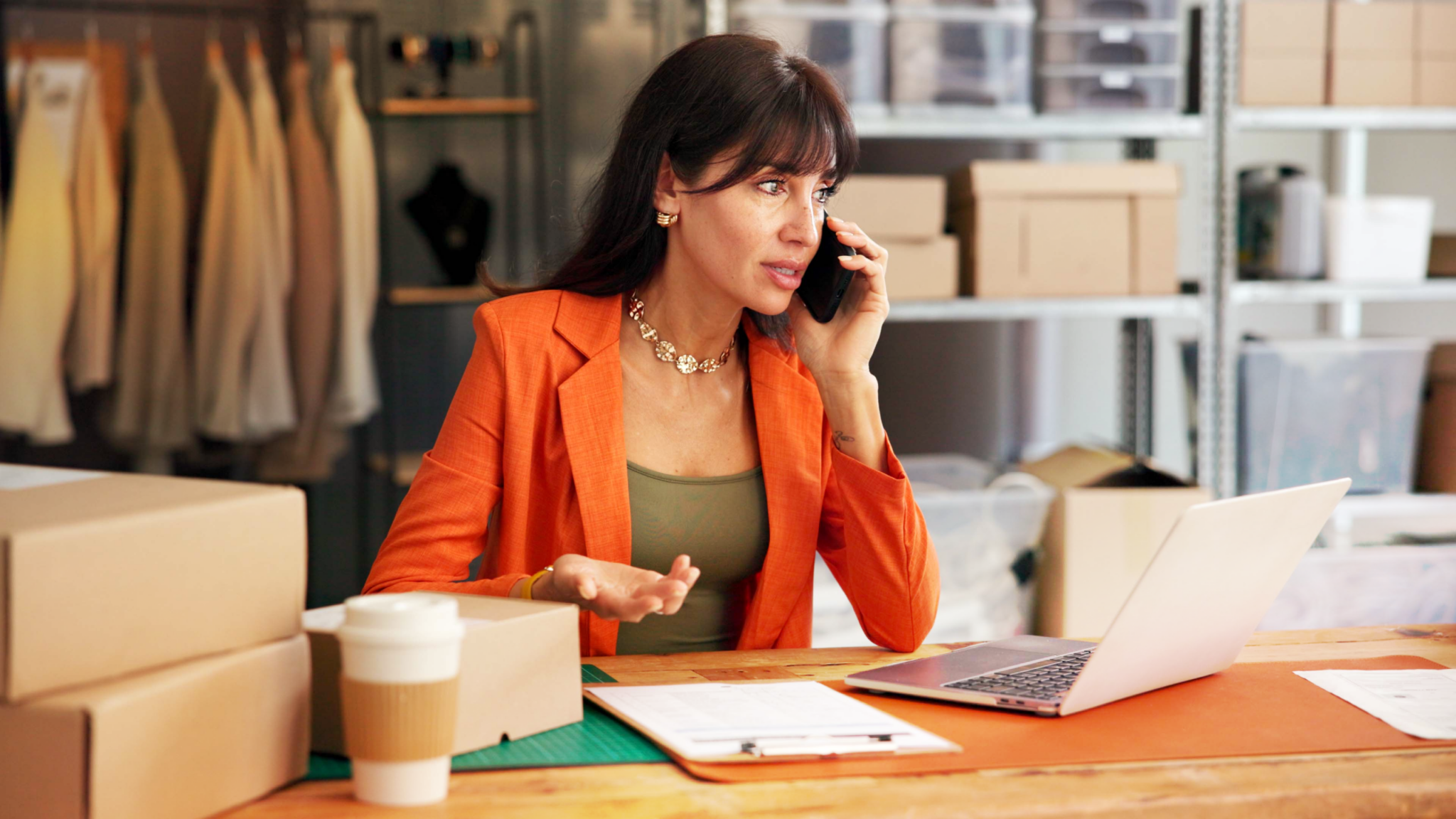 SMB owner using AI Receptionist (AIR) for AT&T Office@Hand
