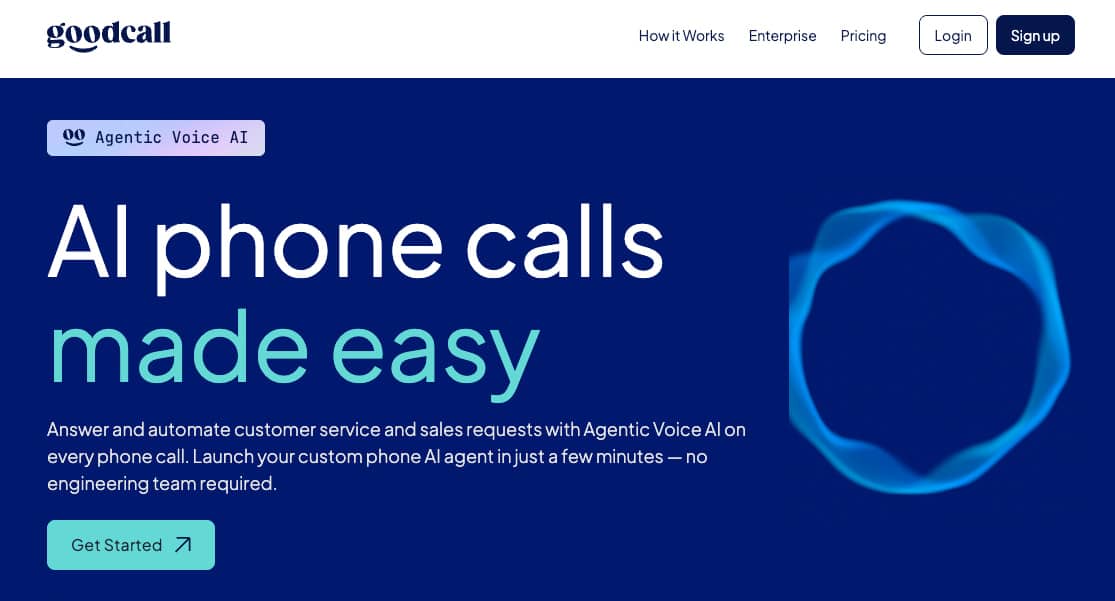 Goodcall lets you build a custom agentic AI agent