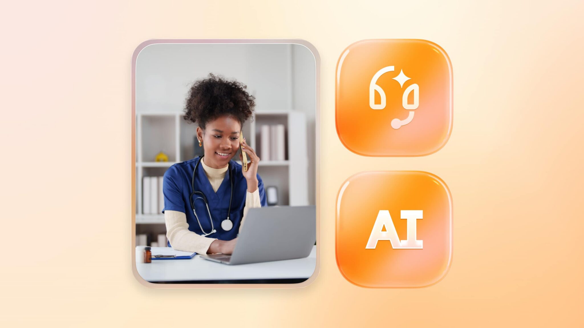 Healthcare staff using RingCentral AIR Pro as patient engagement software