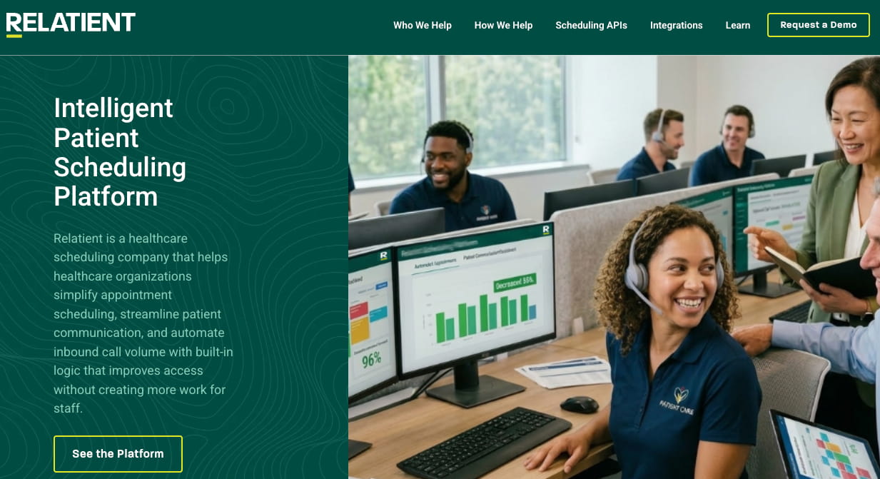 Relatient uses its Dash platform for self-service scheduling, appointment reminders, and more