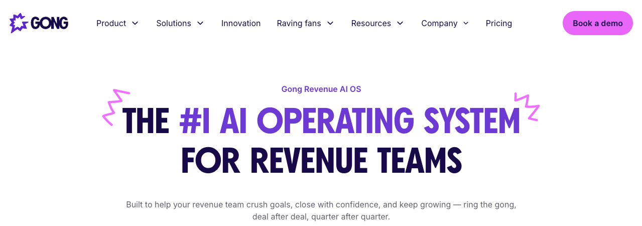 Gong is a specialized CI platform for sales and revenue teams