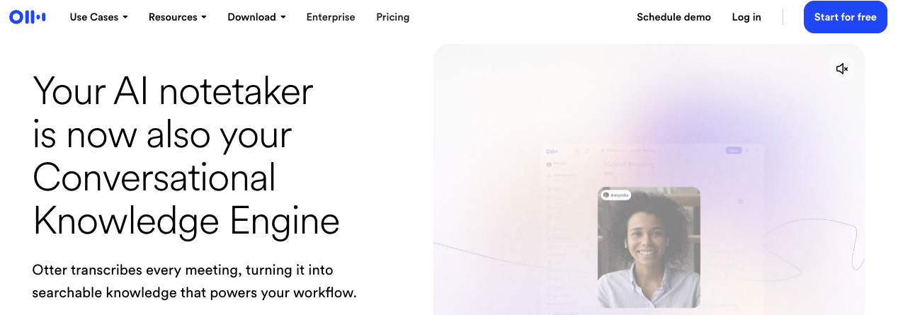 Otter.ai describes itself as a conversational knowledge engine