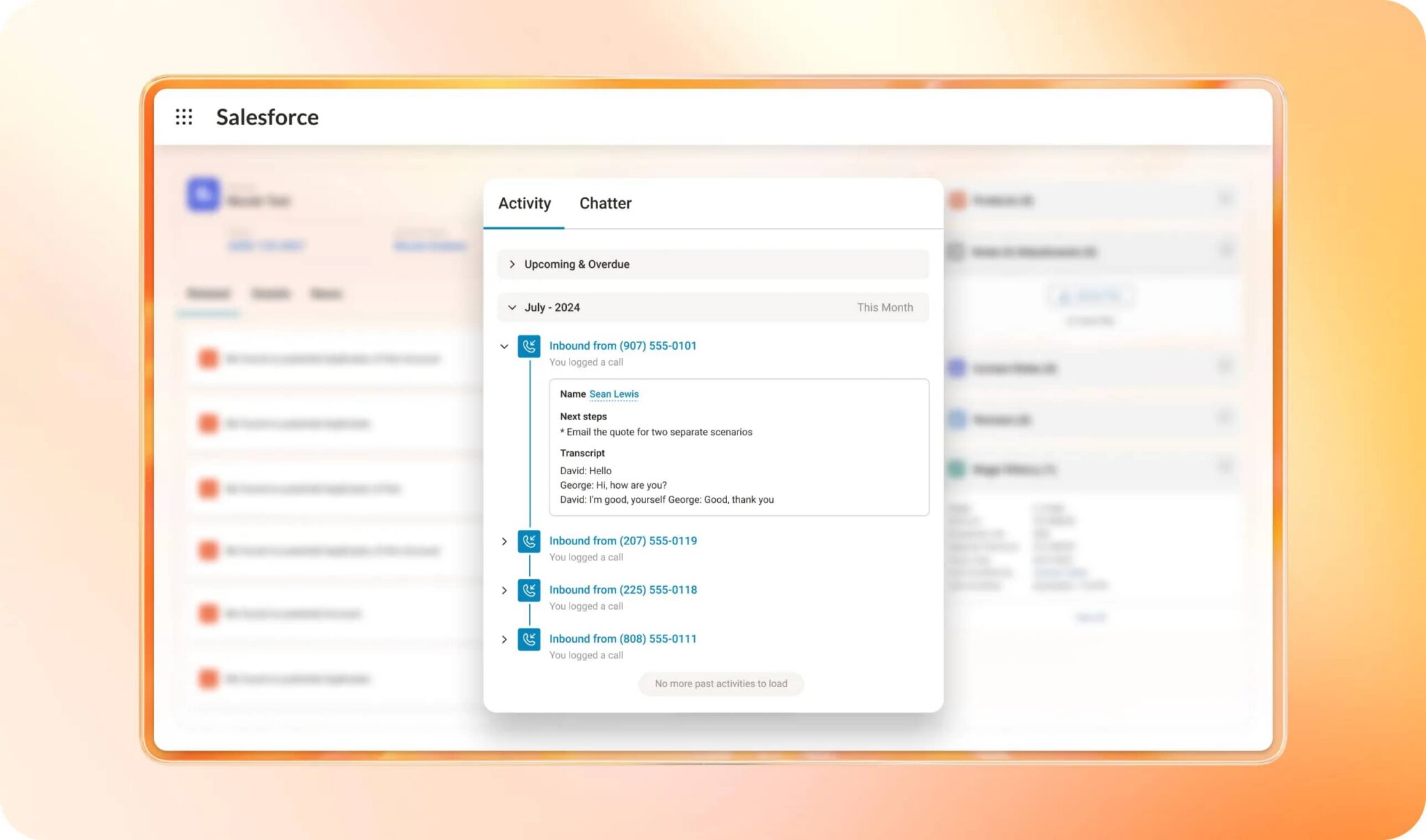 RingCentral ACE syncs with CRMs like Salesforce.