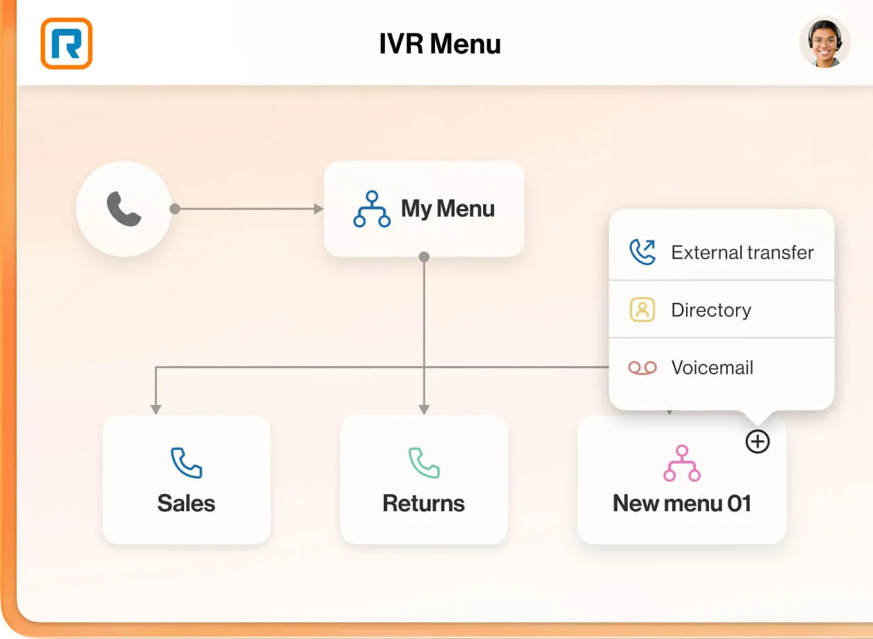RingEX includes drag-and-drop IVR menu builders