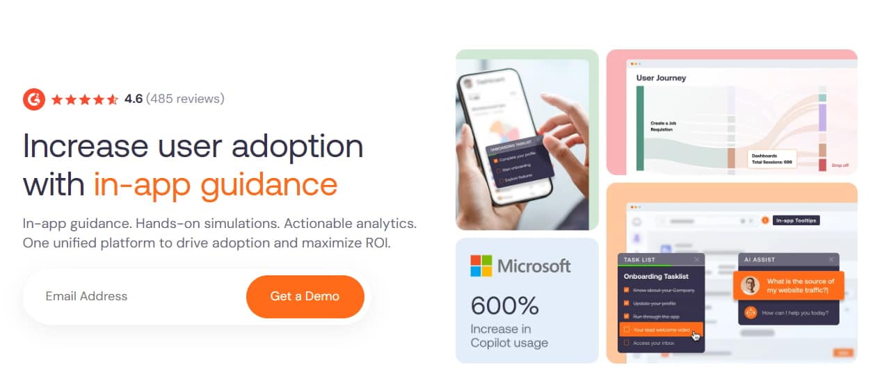 Whatfix Mirror training sandbox for risk-free software simulation.