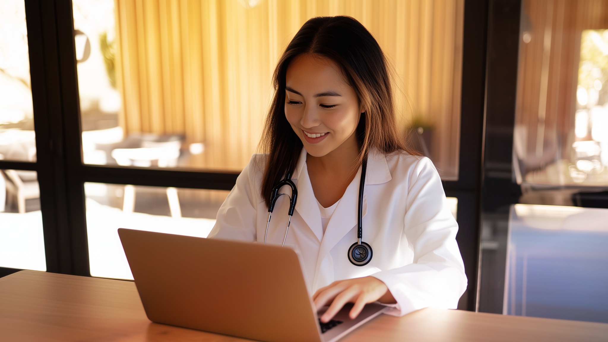 A healthcare provider using RingCentral Video to manage video conferencing with patients
