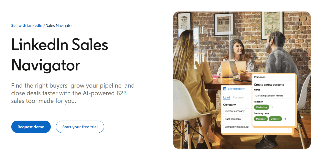 LinkedInSales Navigator page
