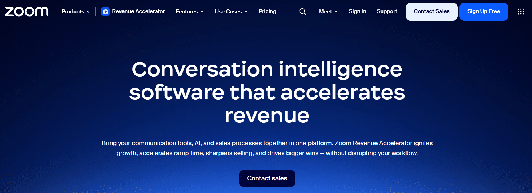Zoom conversation intelligence page