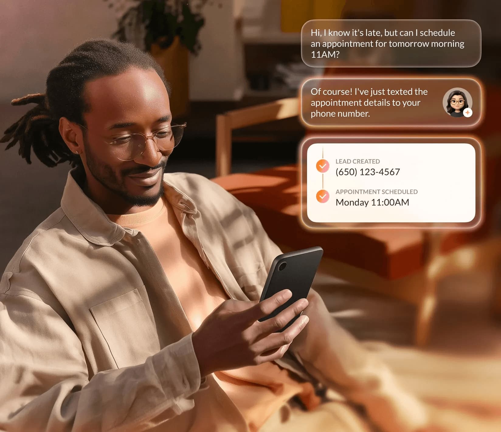 RingCentral AI Receptionist automatically captures leads and can enter info into a connected customer relationship management (CRM) platform