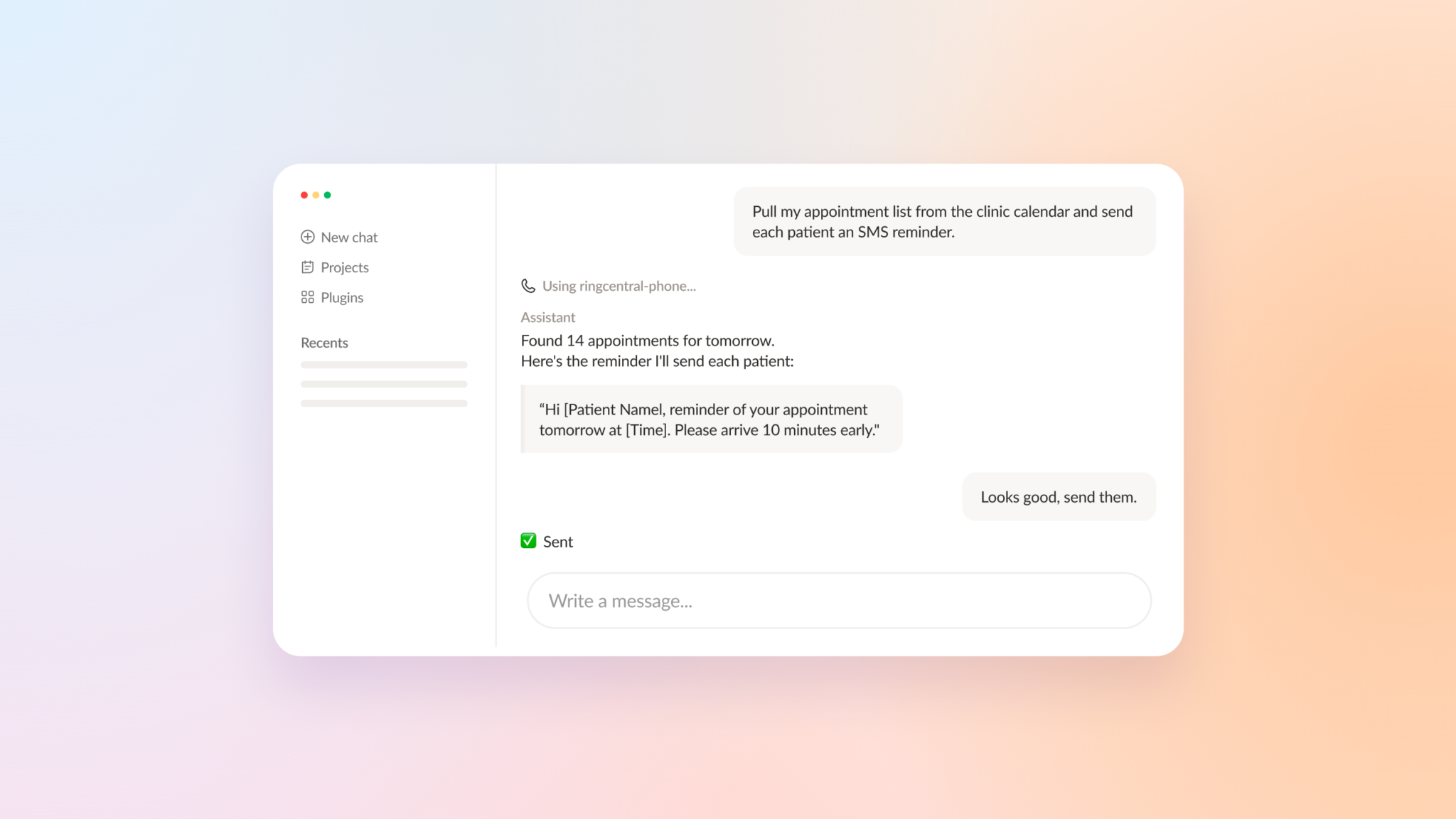MCP LLMs RingCentral connectors and plugins